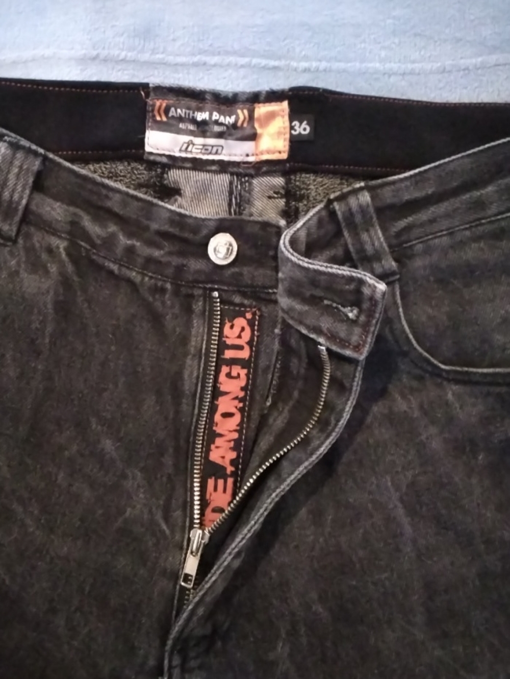 Icon Anthem Kevlar Motorcycle Riding Pants Black